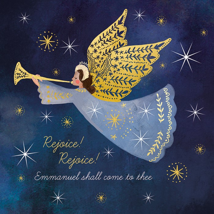 Rejoicing Angel Christmas Cards (Pack Of 10)