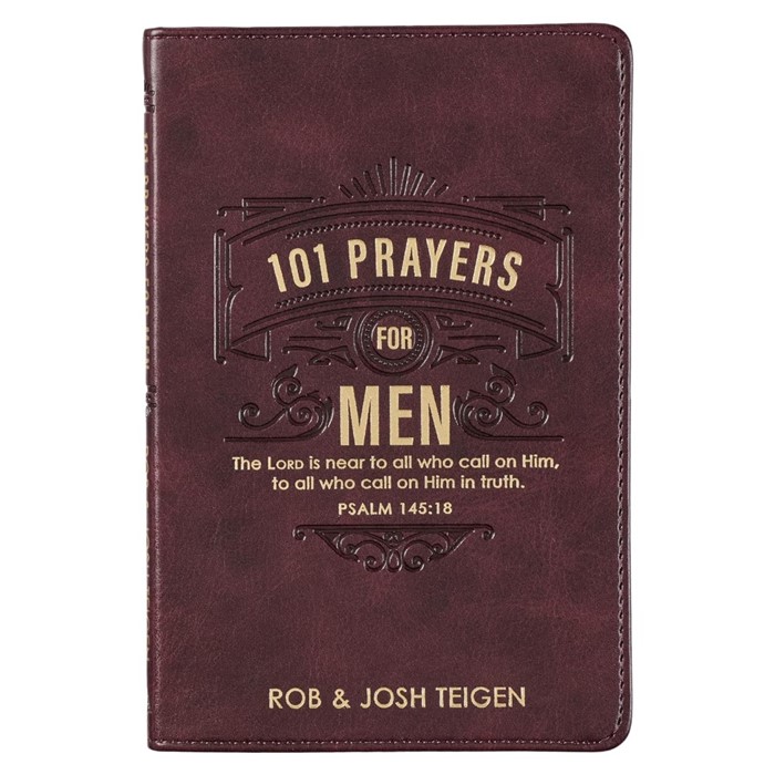 101 Prayers For Men Brown Faux Leather Gift Book