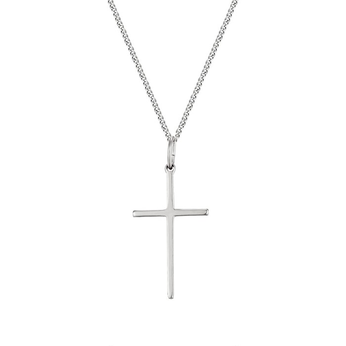 Delicate Plain Cross Pendant
