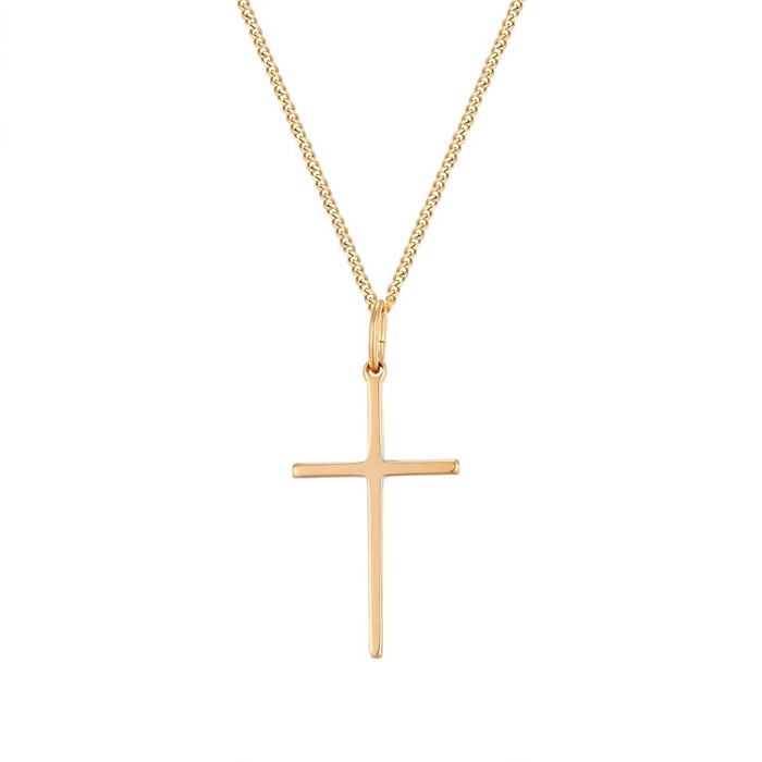 Delicate Plain Cross Pendant