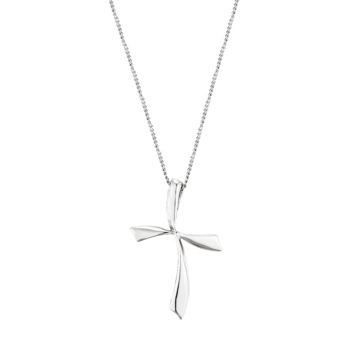 Fluted Cross Pendant