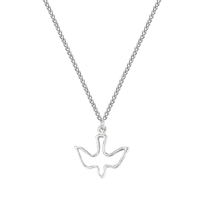 Open Heart Pendant With Solid Cross Centre