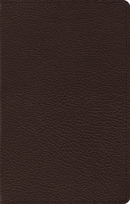 ESV Omega Thinline Reference Bible, Goatskin, Deep Brown