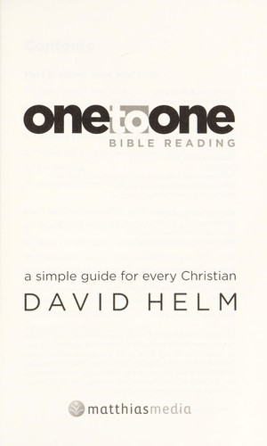 One To One Bible Reading