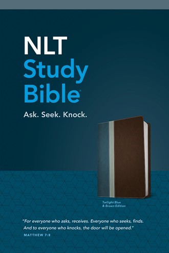 NLT Study Bible, Tutone Twilight Blue/Brown