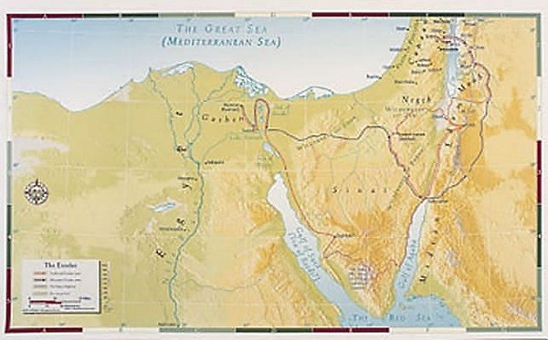 Abingdon Bible Land Map--The Exodus