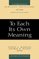 To Each Its Own Meaning, Revised and Expanded (Paperback)