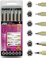 Pigma Pen Favourites Kit (6 piece) (Kit)