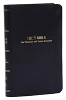 KJV Pocket New Testament With Psalms & Proverbs, Black (Leather Binding)