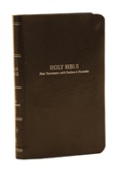 KJV Pocket New Testament With Psalms & Proverbs, Brown (Leather Binding)