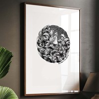 He walked on the storm A4 B&W Christian Art Print (Poster)