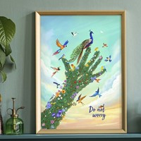 Do Not Worry Matthew 6:25 A3 Christian Print (Poster)