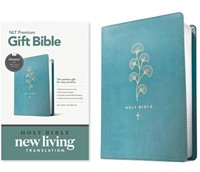 NLT Premium Gift Bible, Filament Enabled, Teal Cross (Imitation Leather)