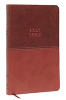 KJV Holy Bible Value Thinline, Brown Leathersoft, Red Letter (Imitation Leather)