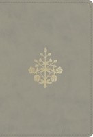 ESV Large Print Compact Bible, Red Letter, Stone (Imitation Leather)
