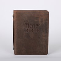 Bible Cover Holy Bible Buffalo Leather XLarge (Bible Case)