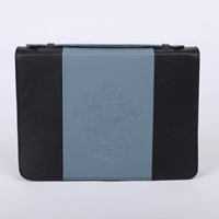 Bible Cover Strong & Courageous Imitation Leather XL (Bible Case)