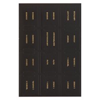 Black And Gold Peel-And-Stick Bible Indexing Tabs (Bookmark)