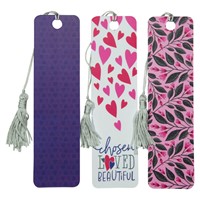 Gods Princess Pink Floral Paper Bookmark Set - 1 Peter 2:9 (Bookmark)