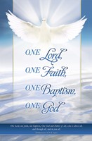 One Lord, One Faith Baptism Bulletin (pack of 100) (Bulletin)