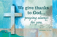 We Give Thanks to God Postcard (pack of 25) (Postcard)