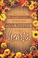 Gratitide in Your Heart Thanksgiving Bulletin (pack of 100) (Bulletin)