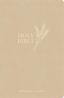 KJV Giant Print Reference Bible, Cream Cloth Over Board (Hard Cover)