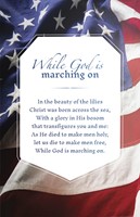 Patriotic Bulletin: God is Marching On (Pack of 100) (Bulletin)