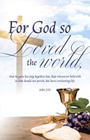 Communion Bulletin: For God (Pack of 100) (Bulletin)