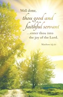 Funeral Bulletin: Well Done (Pack of 100) (Bulletin)