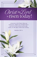 Easter Bulletin Christ The Lord is Risen Today (Pack of 100) (Bulletin)