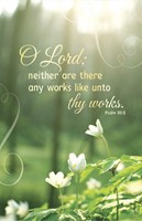 General Worship Bulletin: Thy Works (Pack of 100) (Bulletin)