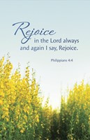 General Worship Bulletin: Rejoice (Pack of 100) (Bulletin)