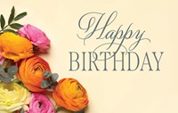 Birthday Postcard: Happy Birthday Flowers (Pack of 25) (Postcard)