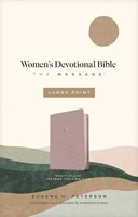 Message Women's Devotional Bible Large Print, Dusty Blush (Imitation Leather)