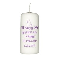 Oh Happy Day - Psalm 32:11 - Pillar Candle (Candle)