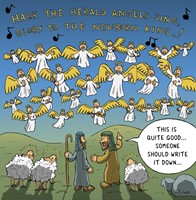 Angels Singing Carols Christmas Card - Nutty Nativity (Cards)