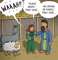 Not a Silent Night Christmas Card - Nutty Nativity (Cards)