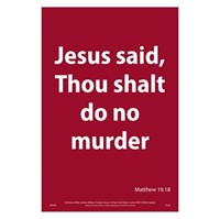 Waterproof Scripture Poster: Matthew 19:18 (Poster)
