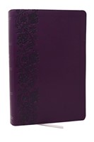 NKJV Giant Print End-Of-Verse Reference Bible, Purple (Leather / Fine Binding)