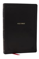 NKJV Giant Print End-Of-Verse Reference Bible, Black (Leather / Fine Binding)