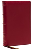 NKJV Thinline Reference Bible, Large Print, Red Premium (Imitation Leather)