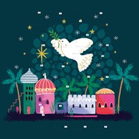 Square Advent Calendar Card: Dove/Bethlehem (Calendar)