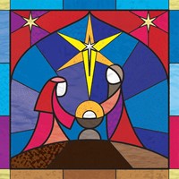 Compassion Charity Christmas Cards: Stained Glass (10pk) (Cards)