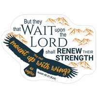 Wings Like Eagles Vinyl Sticker (Stickers)