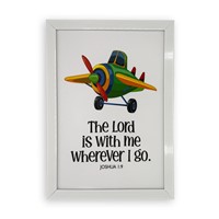 Rectangular Wall Frame – The Lord Is With Me Wherever I Go (Other Merchandise)