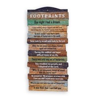 Large Stacked Wooden Plaque – Footprints (Other Merchandise)