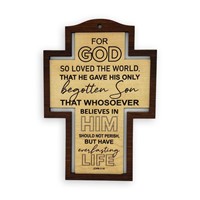Border Wall Cross – For God So Loved The World (John 3:16) (Other Merchandise)