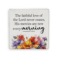 The Faithful Love Of The Lord Never Ceases Wooden Coasters (Other Merchandise)