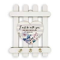 Wooden Key Holder – I Will Be With You (Genesis 26:3) (Other Merchandise)
